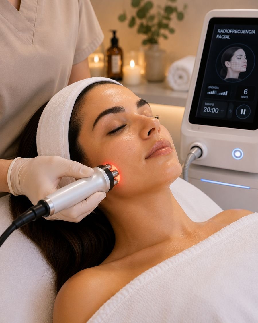 Radiofrecuencia facial en Bogotá para tensar la piel y estimular colágeno
